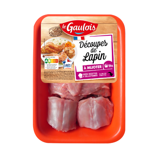 Visuel du pack morceaux de lapin Le Gaulois, élaborées avec de la volaille française